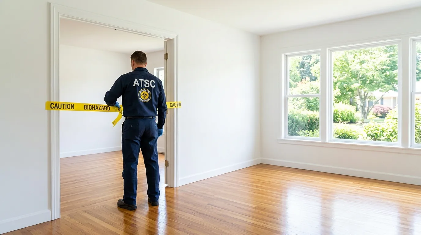 Certified biohazard cleanup crew performing Decomposition Cleanup in New Port Richey East